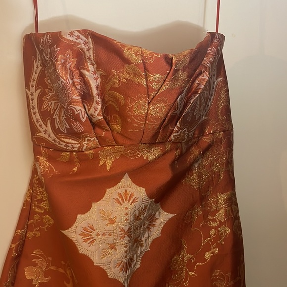 FREEPEOPLE COPPER COMBO STRAPLESS DRESS NEW W TAGS SIZE 12 - Picture 4 of 7